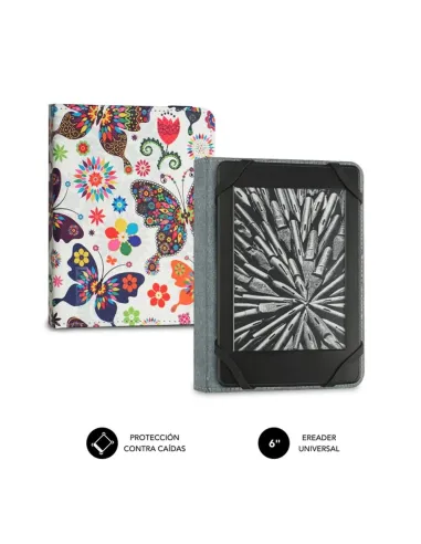 Funda subblim clever ebook case 6pulgadas mariposas