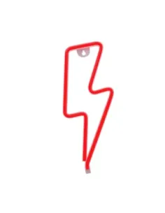 Lampara forever neon led light bolt red bat+usb