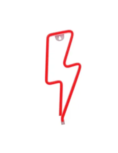 Lampara forever neon led light bolt red bat+usb