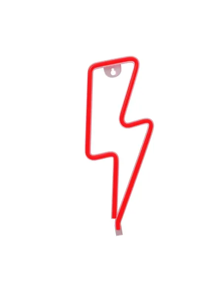 Lampara forever neon led light bolt red bat+usb