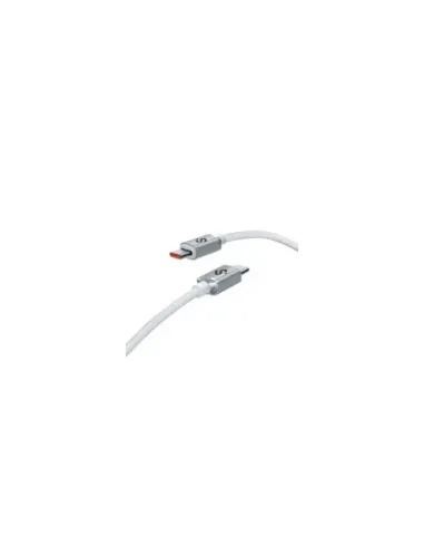 Cable USB 2.0 Tipo-C Subblim Optimus/ USB Tipo-C Macho - USB Tipo-C Macho/ Hasta 60W/ 480Mbps/ 1m/ Blanco