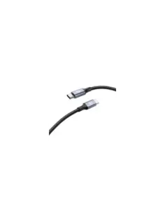 Cable USB 2.0 Tipo-C Subblim Plus/ USB Tipo-C Macho - USB Tipo-C Macho/ Hasta 100W/ 480Mbps/ 1m/ Negro
