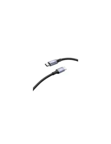 Cable USB 2.0 Tipo-C Subblim Plus/ USB Tipo-C Macho - USB Tipo-C Macho/ Hasta 100W/ 480Mbps/ 1m/ Negro