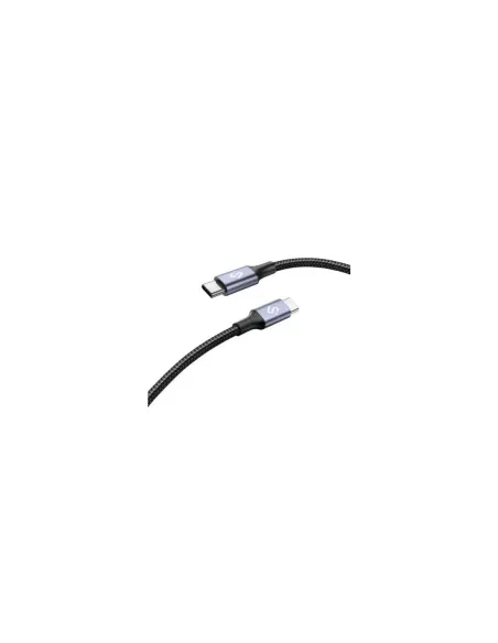 Cable USB 2.0 Tipo-C Subblim Plus/ USB Tipo-C Macho - USB Tipo-C Macho/ Hasta 100W/ 480Mbps/ 1m/ Negro