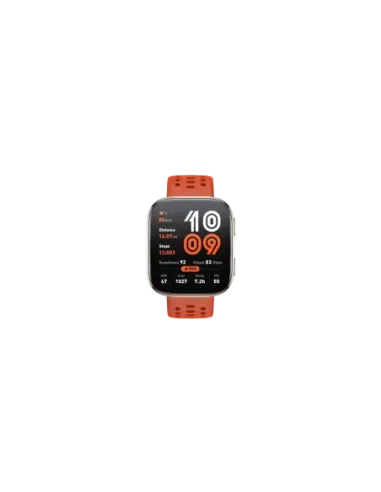 Amazfit Bip 6 Red 5 cm (1.97") AMOLED Digital 390 x 450 Pixeles Pantalla táctil Plata GPS (satélite)