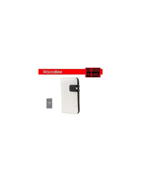 FUNDA WAZZABEE PARA SAMSUNG S IV POLIPIEL, MARCO INT. PLASTICO,CIERRE MAGNETICO,BLANCO (WB-S4-WP-WH)