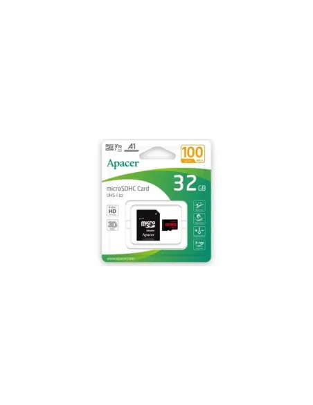 Tarjeta de Memoria Apacer 32GB microSD HC UHS 1 con Adaptador/ Clase 10/ 100MBs