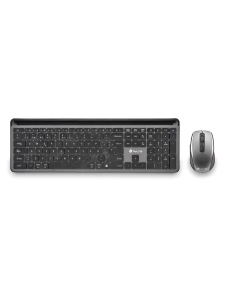 NGS ECLIPSE teclado Ratón incluido Hogar   Oficina RF Wireless + Bluetooth QWERTY Inglés Gris