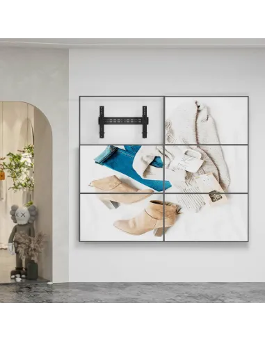 AISENS Soporte para Videowall Nivelable y Función Pop-Out para Tv 70Kg de 37-70, Negro