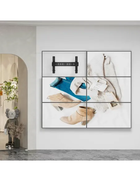 AISENS Soporte para Videowall Nivelable y Función Pop-Out para Tv 70Kg de 37-70, Negro