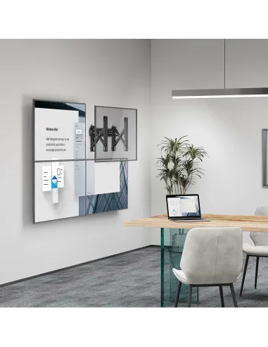 AISENS Soporte para Videowall Nivelable y Función Pop-Out para Tv 70Kg de 37-70, Negro