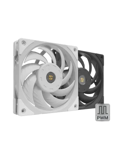 Mars Gaming MF-NC, Ventilador PC PWM 120mm, Rodamiento FDB de Cobre Hiperbalanceado, Ventilador Silencioso con Diseño de Aspas