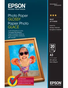 Epson Photo Paper Glossy - A3 - 20 Hojas