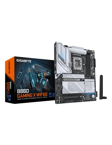 GIGABYTE B860 GAMING X WIFI6E Placa base - CPUs Intel Core Ultra, VRM de 12+1+2+1 fases, hasta 9066MHz DDR5, 1xPCIe 5.0 +