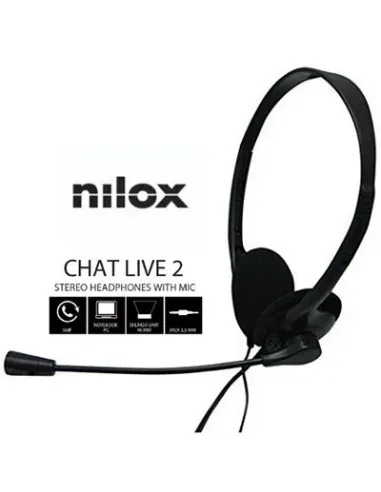 Auriculares nilox microfono control vol negro alambrico doble jack