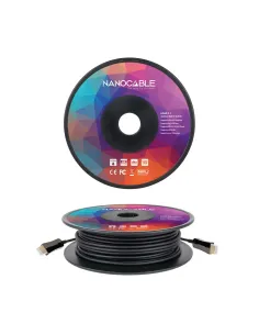 Nanocable Cable HDMI V2.1 AOC 8K@60Hz 4K@120Hz 48Gbps A M-A M, Negro, 30 m 2