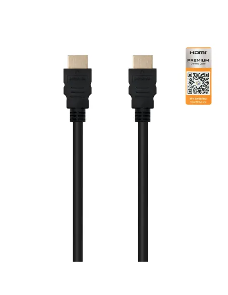 Nanocable HDMI V2.0, 0.5m cable HDMI 0,5 m HDMI tipo A (Estándar) Negro
