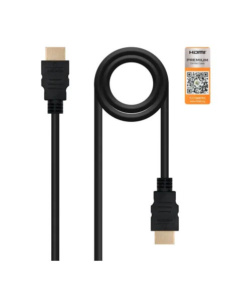 Nanocable HDMI V2.0, 1m cable HDMI HDMI tipo A (Estándar) Negro