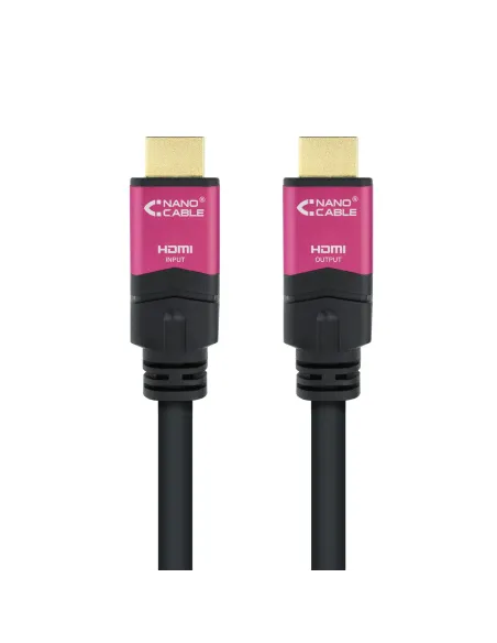 Nanocable 10.15.3730 cable HDMI 30 m HDMI tipo A (Estándar) Negro, Rosa