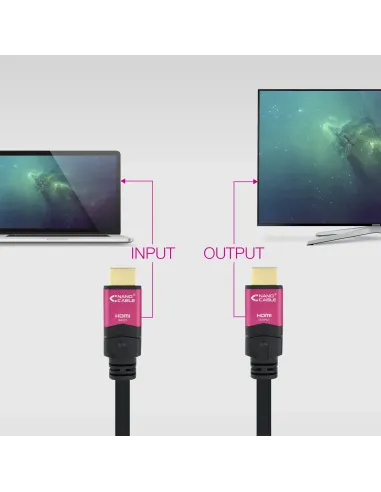Nanocable 10.15.3730 cable HDMI 30 m HDMI tipo A (Estándar) Negro, Rosa