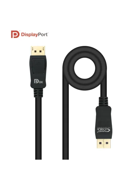 Nanocable 10.15.2502 cable DisplayPort 2 m Negro