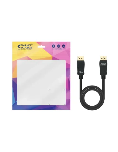 Nanocable 10.15.2502 cable DisplayPort 2 m Negro