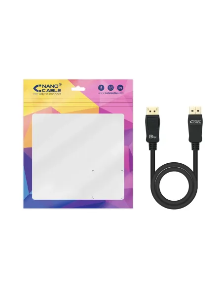 Nanocable 10.15.2502 cable DisplayPort 2 m Negro