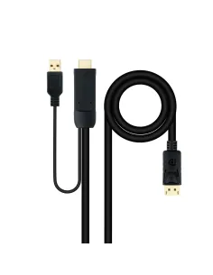 Nanocable Cable Conversor HDMI 2.0 a DisplayPort V1.2, 1.8 m, Negro