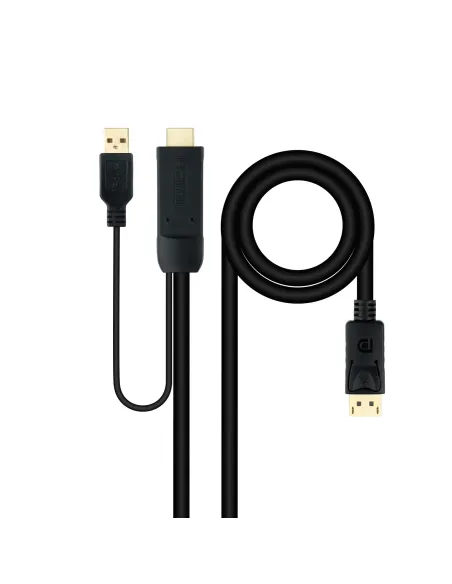 Nanocable Cable Conversor HDMI 2.0 a DisplayPort V1.2, 1.8 m, Negro