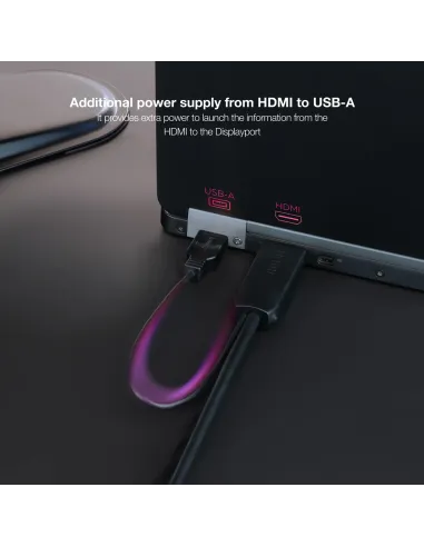 Nanocable Cable Conversor HDMI 2.0 a DisplayPort V1.2, 1.8 m, Negro