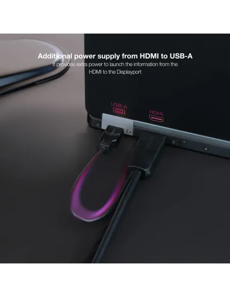 Nanocable Cable Conversor HDMI 2.0 a DisplayPort V1.2, 1.8 m, Negro