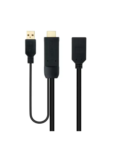 Nanocable Conversor HDMI 2.0 a DisplayPort V1.2 Negro, 20 cm