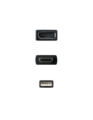 Nanocable Conversor HDMI 2.0 a DisplayPort V1.2 Negro, 20 cm