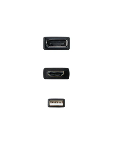 Nanocable Conversor HDMI 2.0 a DisplayPort V1.2 Negro, 20 cm