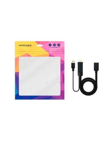 Nanocable Conversor HDMI 2.0 a DisplayPort V1.2 Negro, 20 cm