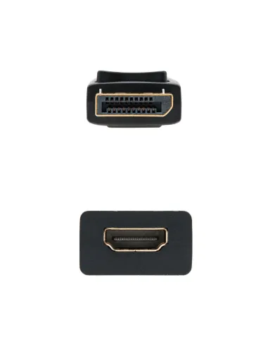 Nanocable CONVERSOR DISPLAYPORT A HDMI DP M-HDMI H NEGRO 15 CM