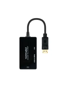 Nanocable Conversor DISPLAYPORT a HDMI DVI VGA, 20 cm, Negro 2