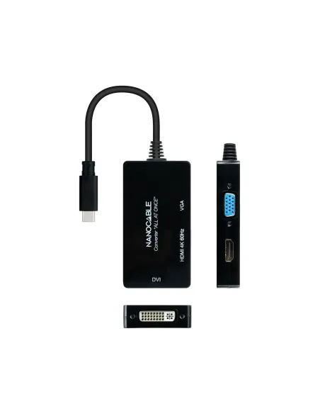 Nanocable 10.16.4301-ALL Adaptador gráfico USB 3840 x 2160 Pixeles Negro