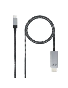 Nanocable 10.15.5103 adaptador de cable de vídeo 3 m USB Tipo C HDMI Aluminio, Negro