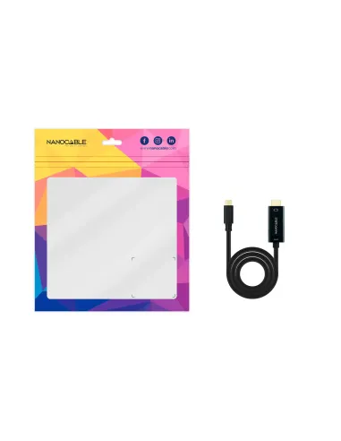Nanocable Cable Conversor USB-C a HDMI 1.4 4K@30HZ 3 m, Negro