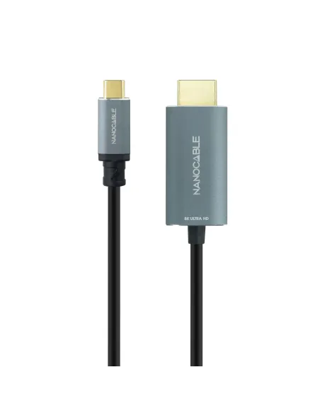 Nanocable Cable Conversor USB-C a HDMI 2.1 8K@60HZ 1.8m, Negro