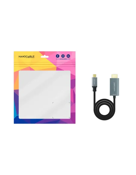 Nanocable Cable Conversor USB-C a HDMI 2.1 8K@60HZ 1.8m, Negro