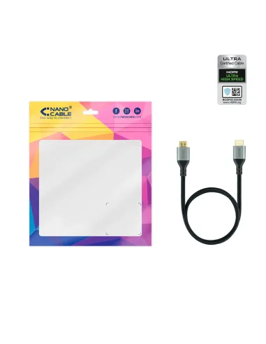 Nanocable Cable HDMI 2.1 Certificado ULTRA HIGH SPEED A M-A M, Negro, 1.5 m