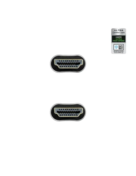 Nanocable Cable HDMI 2.1 Certificado ULTRA HIGH SPEED A M-A M, Negro, 2 m