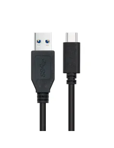 Nanocable Cable USB 3.1, Gen2 10 Gbps 3A, tipo USB-C M-A M, Negro, 2 m 2