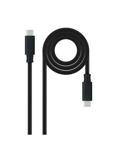 Nanocable Cable USB 3.1 Gen2 10Gbps 5A, 4K 60Hz, USB-C M-USB-C M, Negro, 0.5 m