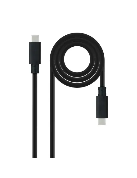Nanocable Cable USB 3.1 Gen2 10Gbps 5A, 4K 60Hz, USB-C M-USB-C M, Negro, 0.5 m