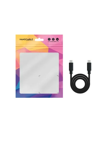 Nanocable Cable USB 3.1 Gen2 10Gbps 5A, 4K 60Hz, USB-C M-USB-C M, Negro, 1.5 m