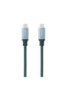 Nanocable Cable USB 3.1 Gen2 10Gbps 5A, 4K 60Hz, USB-C M-USB-C M, Gris Negro, 2 m 2