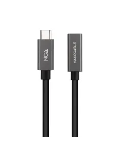 Nanocable Cable Prolongador USB-C 3.2 Gen2x2 20Gbps 3A, 4K 60Hz, USB-C M-USB-C H, Negro, 2 m 2